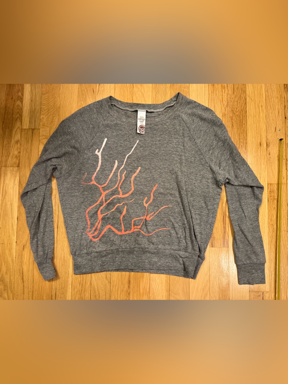 Wings Hawaii Women's Pullover Sweatshirt with Coral Branch Print